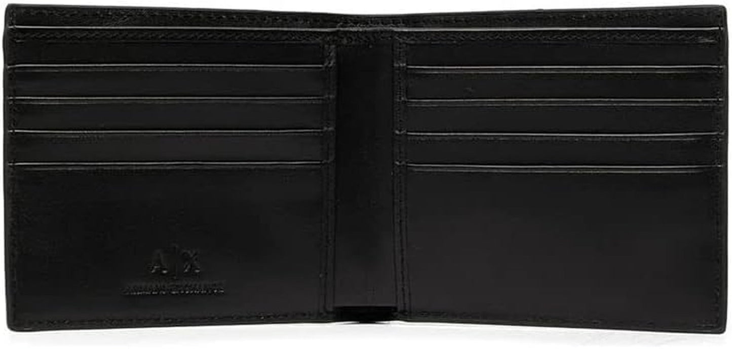 Portfel z logo Armani Exchange A|X z gładkiej skóry, czarny Portfel męski Naty Shop