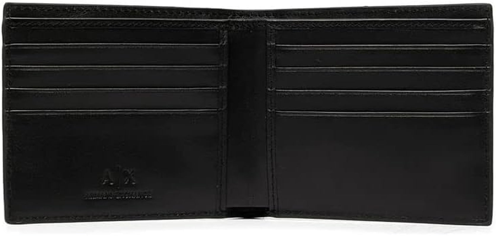 Portfel z logo Armani Exchange A|X z gładkiej skóry, czarny Portfel męski Naty Shop