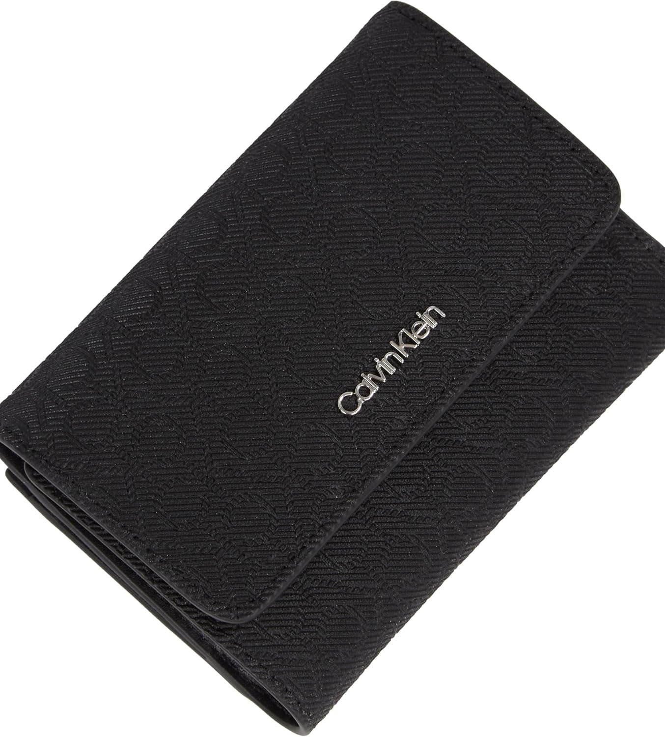 Portfel damski Calvin Klein Must Small Trifold Mono Klein, czarny (Black Mono), jeden rozmiar Portfel damski Naty Shop