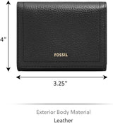 Portfel damski Fossil Logan na trzy części, czarny portfel damski Naty Shop