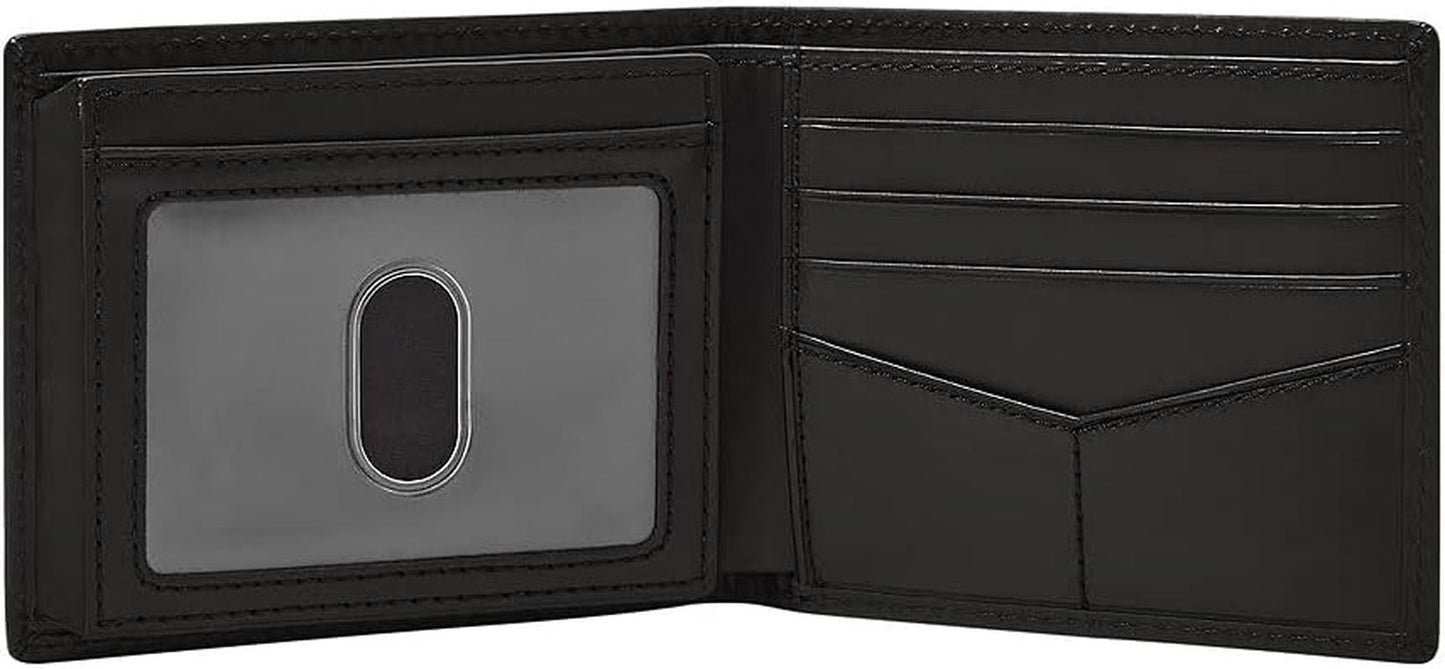 Portfel męski Fossil – Derrick RFID, skórzany, składany z klapką, ML3681001 – 10,9 cm dł. x 1,27 cm szer. x 8,9 cm wys. Portfel męski Naty Shop