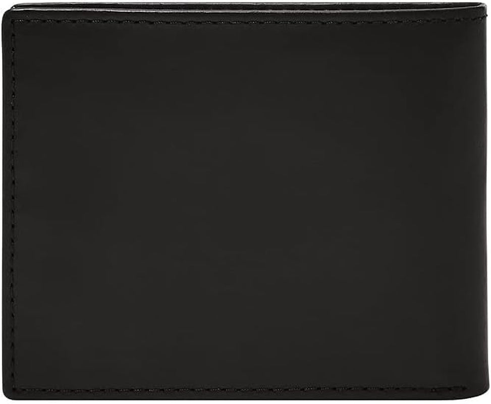 Portfel męski Fossil – Derrick RFID, skórzany, składany z klapką, ML3681001 – 10,9 cm dł. x 1,27 cm szer. x 8,9 cm wys. Portfel męski Naty Shop