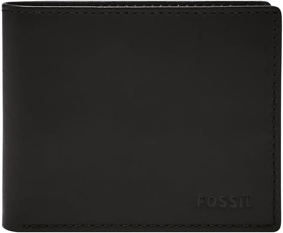 Portfel męski Fossil – Derrick RFID, skórzany, składany z klapką, ML3681001 – 10,9 cm dł. x 1,27 cm szer. x 8,9 cm wys. Portfel męski Naty Shop Default Title