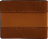Portfel męski Fossil Everett, średniobrązowy, składany ze skóry, 11,5 cm dł. x 2,5 cm szer. x 8,9 cm wys. ML4397210 Portfel męski Naty Shop