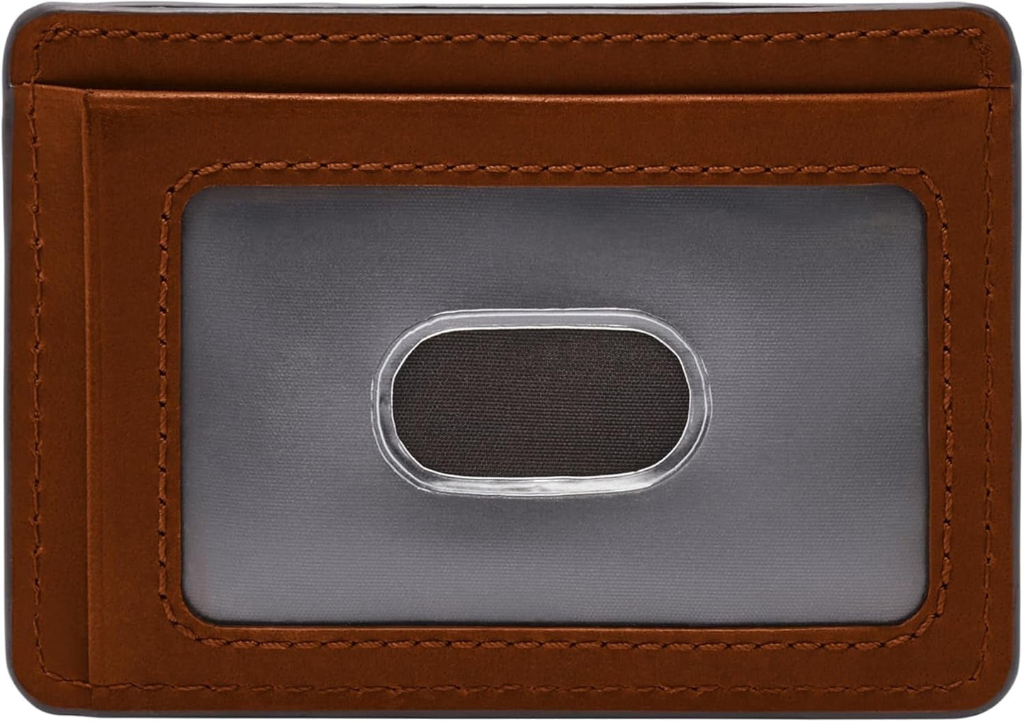 Portfel męski Fossil Everett Skóra/PVC Średni brązowy Etui na karty 10,2 cm dł. x 0,6 cm szer. x 7,0 cm wys. ML4398210 Portfel męski Naty Shop