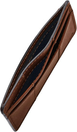 Portfel męski Fossil Everett Skóra/PVC Średni brązowy Etui na karty 10,2 cm dł. x 0,6 cm szer. x 7,0 cm wys. ML4398210 Portfel męski Naty Shop