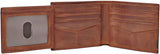 Portfel męski Fossil Quinn – 100% brązowa, składana skóra, 11,5 cm dł. x 2 cm szer. x 9 cm wys. ML3644200 Portfel męski Naty Shop