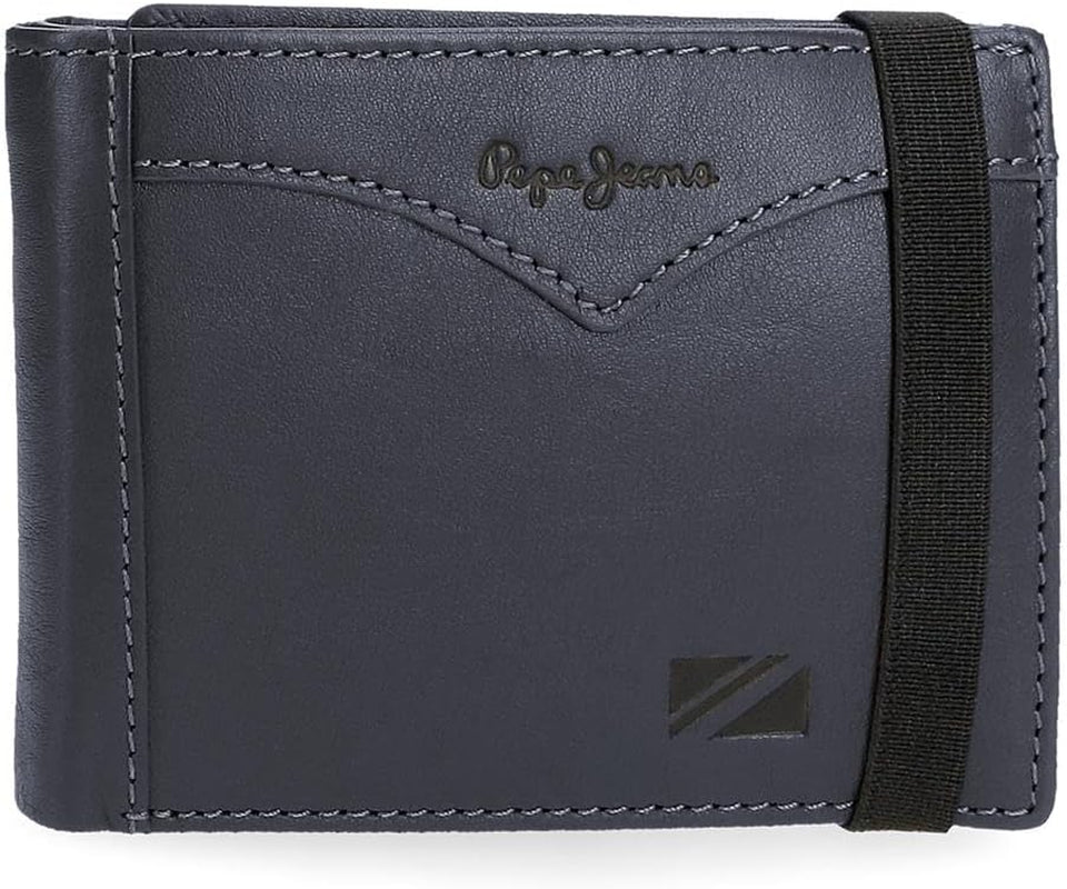 Portfel do kurtki Pepe Jeans z elastycznym paskiem, jeden rozmiar. Portfel męski Naty Shop Blue