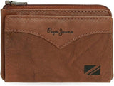 Portfel do marynarki Pepe Jeans z miejscem na karty, jeden rozmiar. Portfel męski Naty Shop Brown