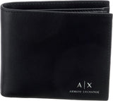 Niezbędny zwykły portfel męski Armani Exchange z nadrukiem logo Czarny Naty Shop Portfel męski Domyślny tytuł