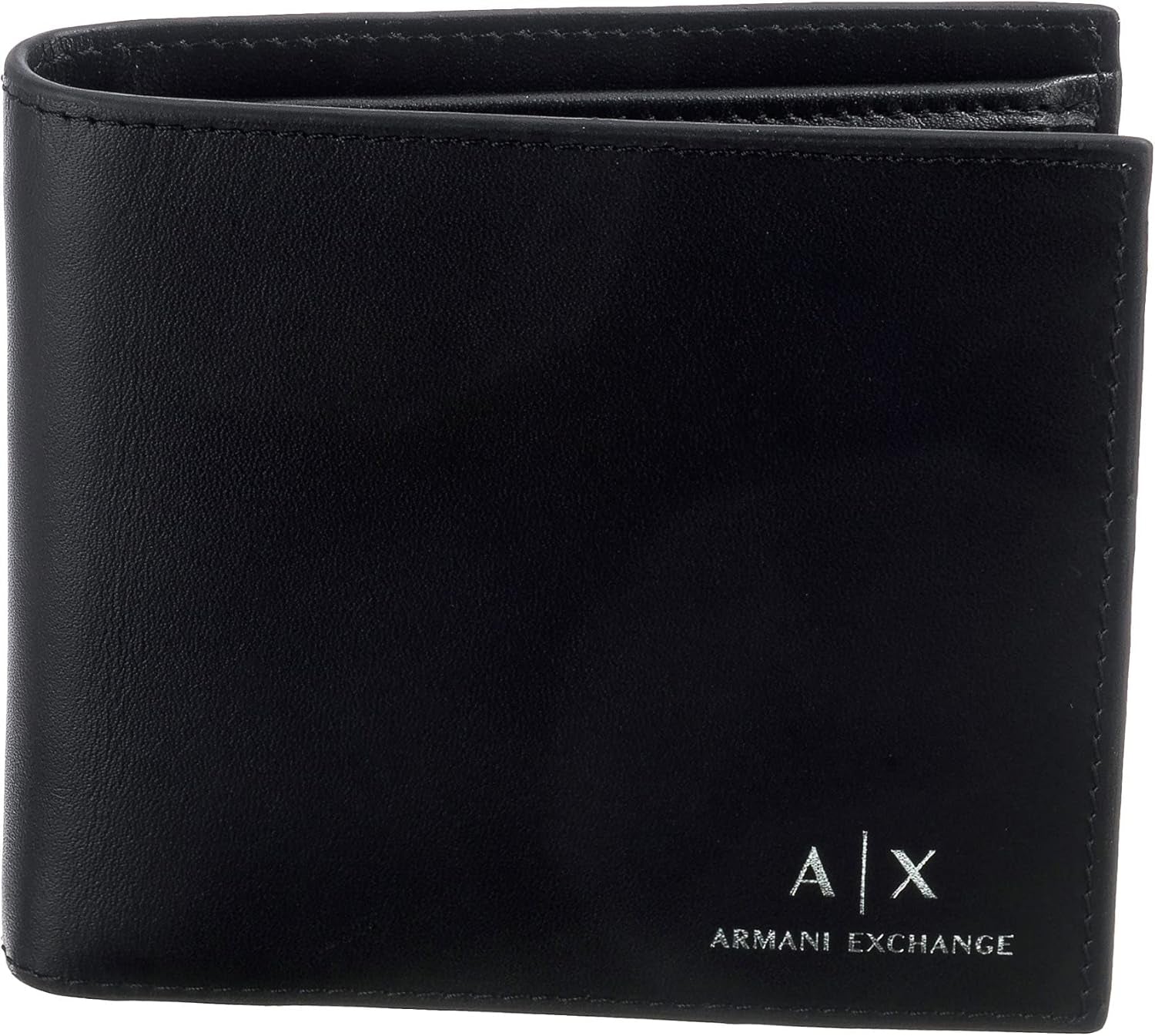 Niezbędny zwykły portfel męski Armani Exchange z nadrukiem logo Czarny Naty Shop Portfel męski Domyślny tytuł