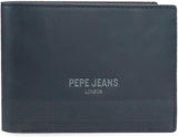 Pepe Jeans Portfel męski Niebieski 11,5 x 8 x 1 cm Skórzany portfel chroniony RFID z kieszonką na monety Portfel męski Naty Shop Domyślny tytuł