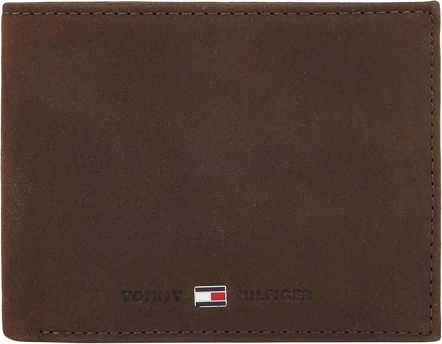 Tommy Hilfiger Johnson Portfel męski z kieszonką na monety Portfel męski Naty Shop Brown