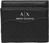 Dwukrotnie składany portfel damski Armani Exchange Wave, czarny Naty Shop Portfel damski Domyślny tytuł