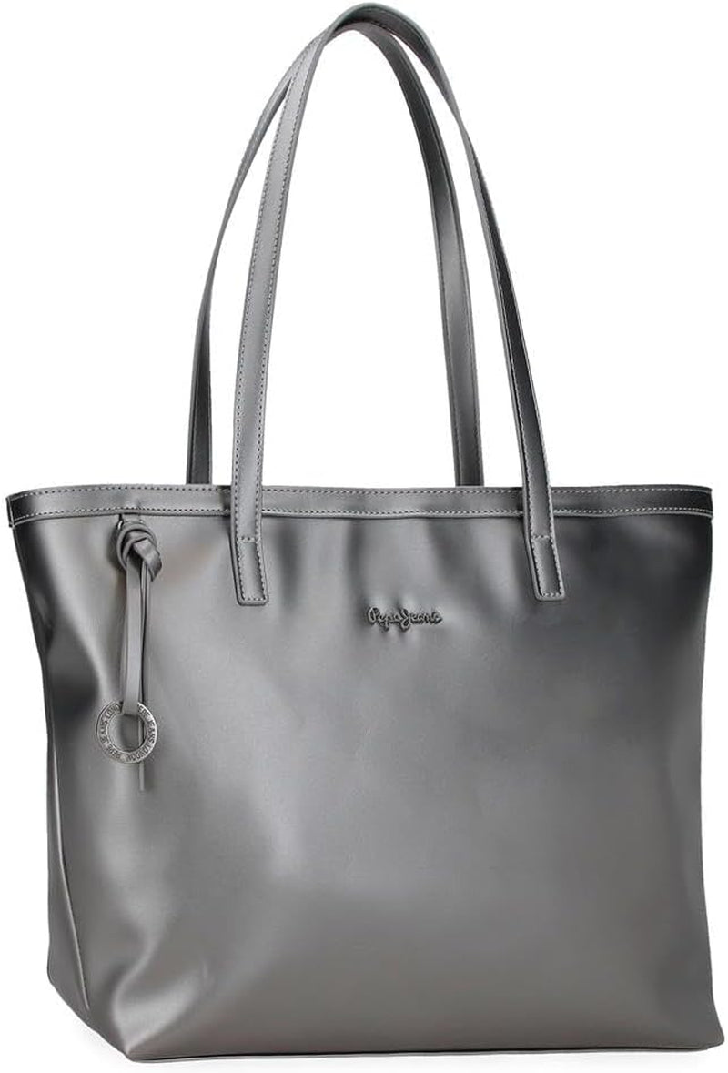 Portfel, torebka, portfel Pepe Jeans Ruby, wykonane z poliestru z detalami ze sztucznej skóry. Przegródki, zamki. Z portfela damskiego Joumma Bags Naty Shop Antracytowa torba na zakupy