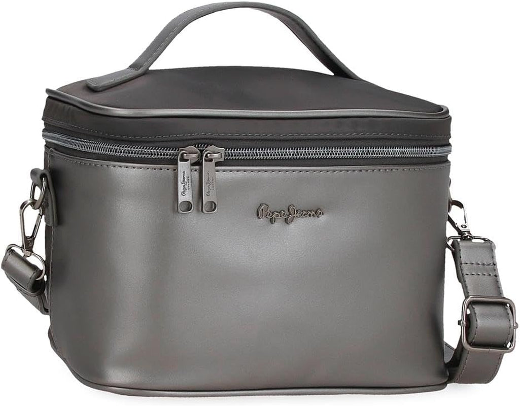 Portfel, torebka, portfel Pepe Jeans Ruby, wykonane z poliestru z detalami ze sztucznej skóry. Przegródki, zamki. Od Joumma Bags Portfel damski Naty Shop Antracytowa torba na ramię