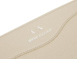 Portfel damski Essential Wave Pisco ze srebrnym nadrukiem Logo Składany na trzy części Portfel damski Armani Exchange Naty Shop