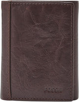 Portfel męski Fossil Neel, składany na trzy części, 8,255 cm dł. x 1,905 cm szer. x 10,16 cm wys. Portfel męski Naty Shop brązowy