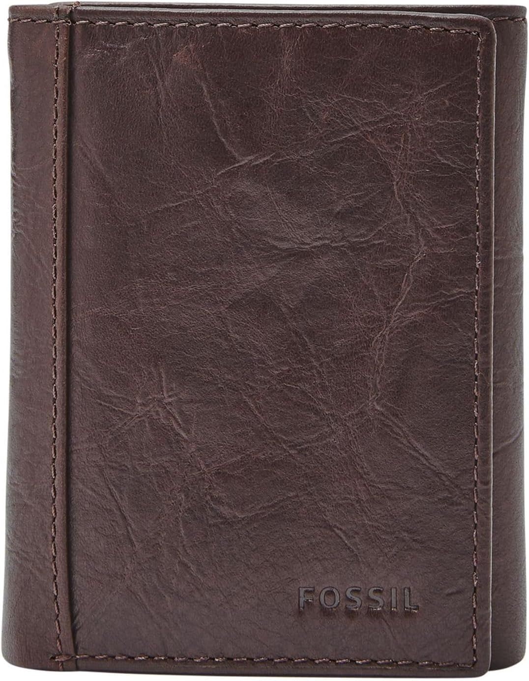 Portfel męski Fossil Neel, składany na trzy części, 8,255 cm dł. x 1,905 cm szer. x 10,16 cm wys. Portfel męski Naty Shop brązowy