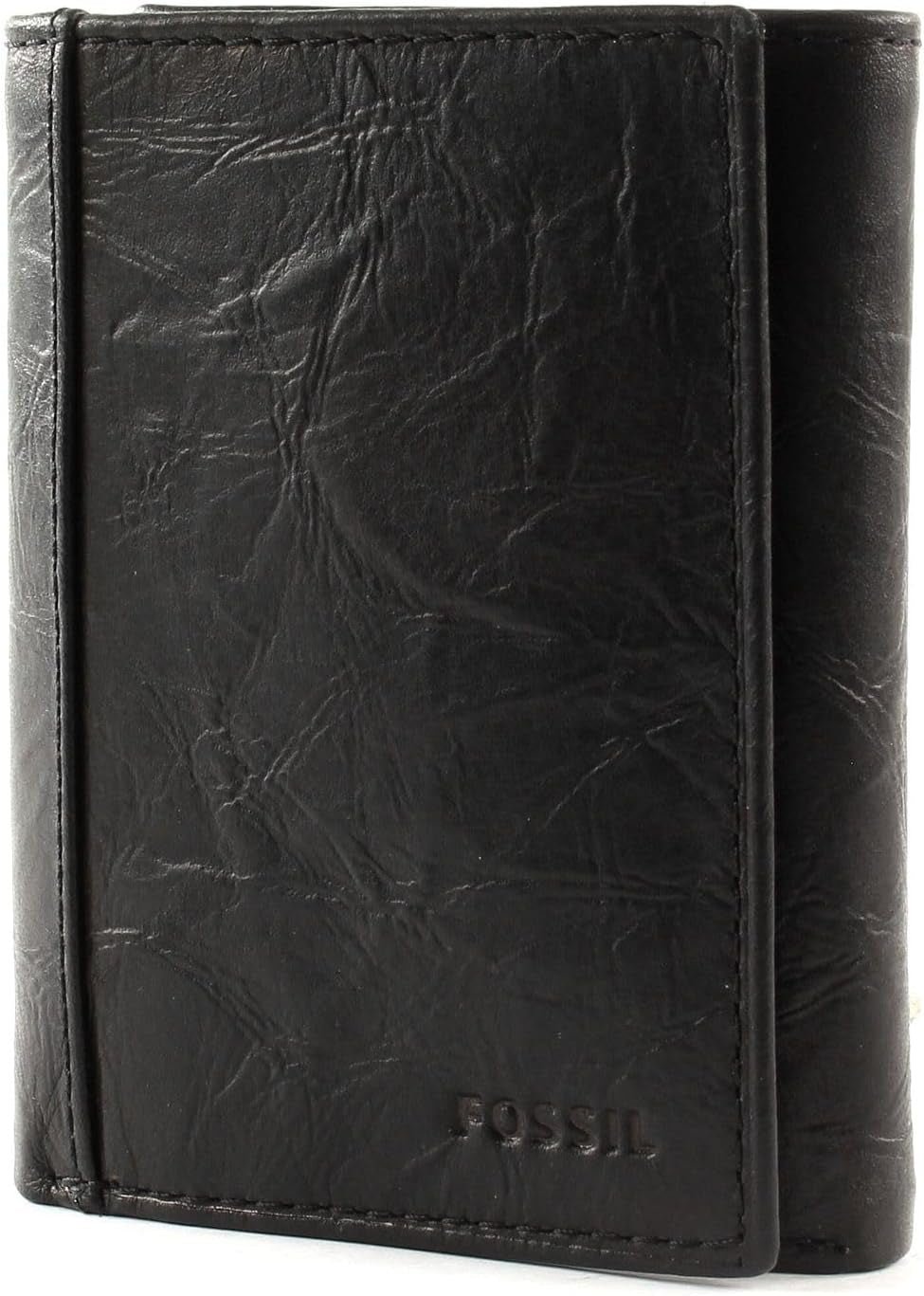 Portfel męski Fossil Neel, składany na trzy części, 8,255 cm dł. x 1,905 cm szer. x 10,16 cm wys. Portfel męski Naty Shop czarny