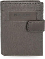 Pepe Jeans Checkbox Czarny Brązowy Niebieski Szary Portfele i portmonetki ze skóry bydlęcej Portfel męski Naty Shop Szary portfel Click