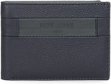 Pepe Jeans Checkbox Portfele i portmonetki ze skóry bydlęcej Czarny Brązowy Niebieski Szary Portfel męski Naty Shop Niebieski portfel Checkbox