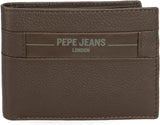 Pepe Jeans Checkbox Portfele i torebki ze skóry bydlęcej Czarny Brązowy Niebieski Szary Portfel Męski Naty Shop Brązowy Portfel