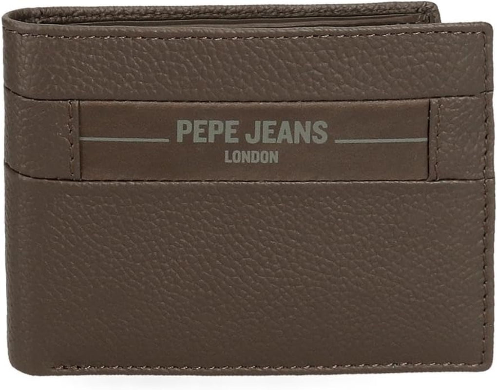 Pepe Jeans Checkbox Portfele i torebki ze skóry bydlęcej Czarny Brązowy Niebieski Szary Portfel Męski Naty Shop Brązowy Portfel