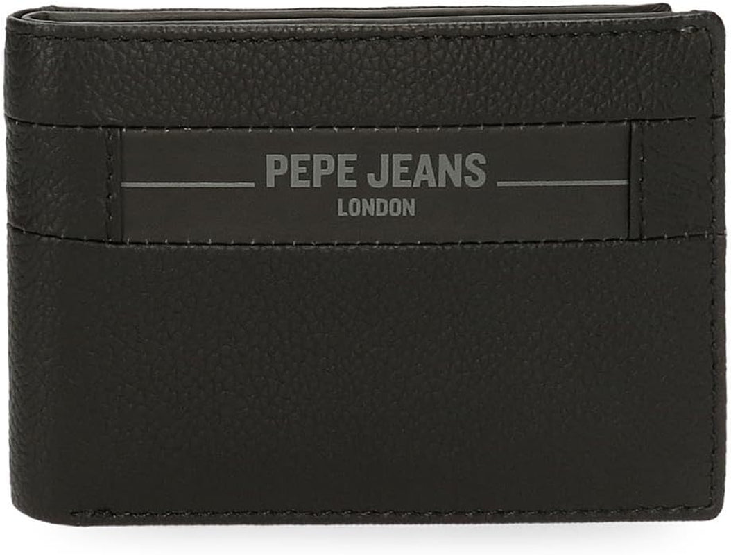 Pepe Jeans Checkbox Czarny Brązowy Niebieski Szary Portfele i portmonetki ze skóry bydlęcej Portfel męski Naty Shop Czarny portfel Checkbox