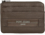 Pepe Jeans Checkbox Portfele i portmonetki ze skóry bydlęcej Czarny Brązowy Niebieski Szary Portfel męski Naty Shop Brązowa torebka