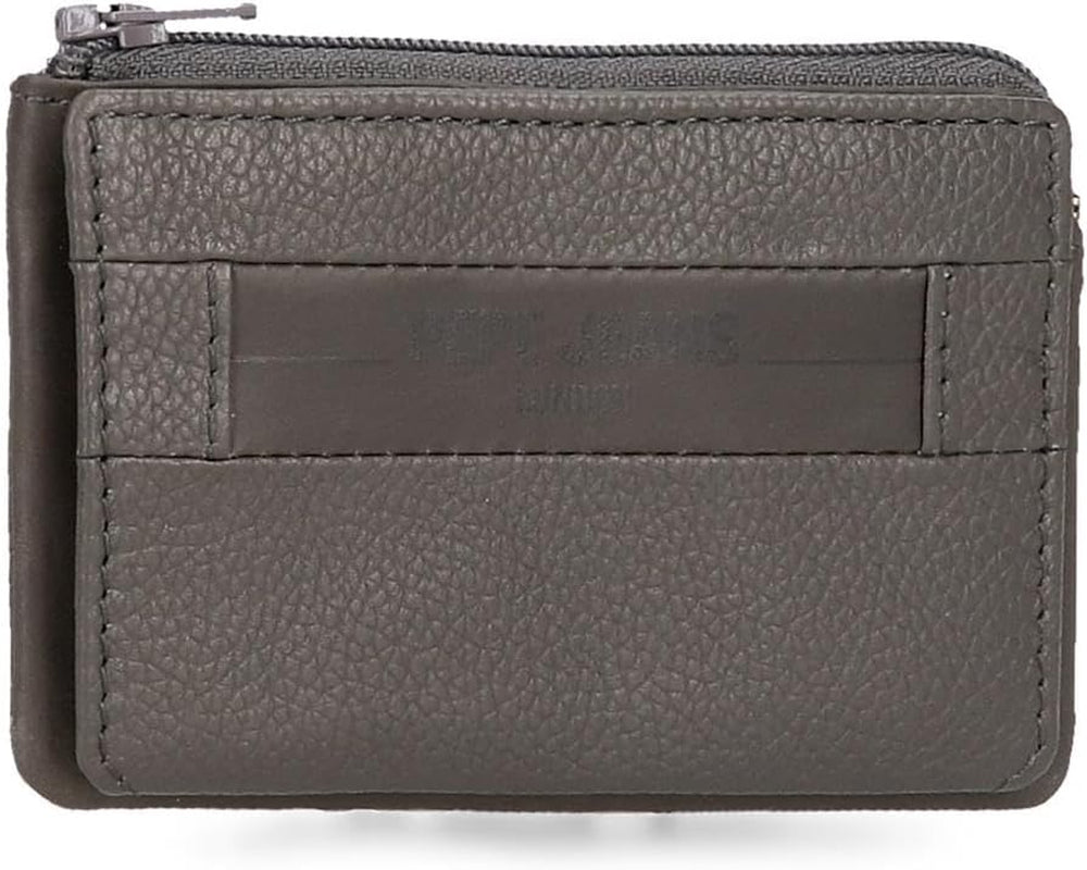 Pepe Jeans Checkbox Czarny Brązowy Niebieski Szary Portfele i torebki ze skóry bydlęcej Portfel męski Naty Shop Szare etui na karty