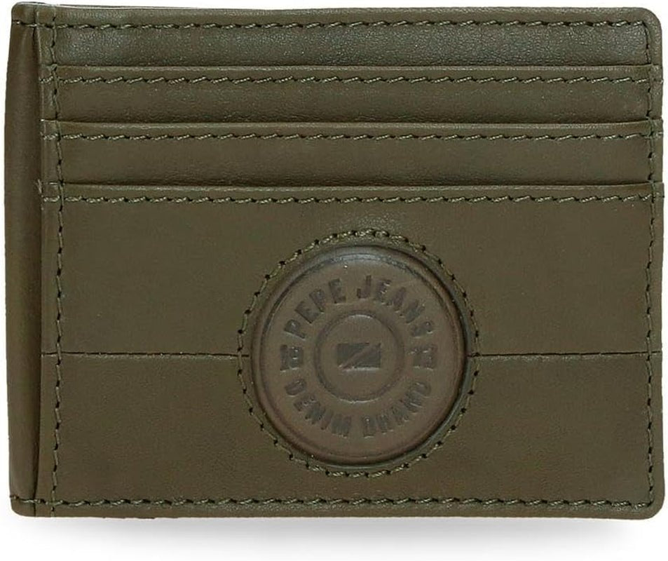 Pepe Jeans Cracker Portfele i portmonetki ze skóry bydlęcej Czarny Brązowy Zielony Różne rozmiary Naty Shop Portfel męski Zielony Cracker Etui na karty