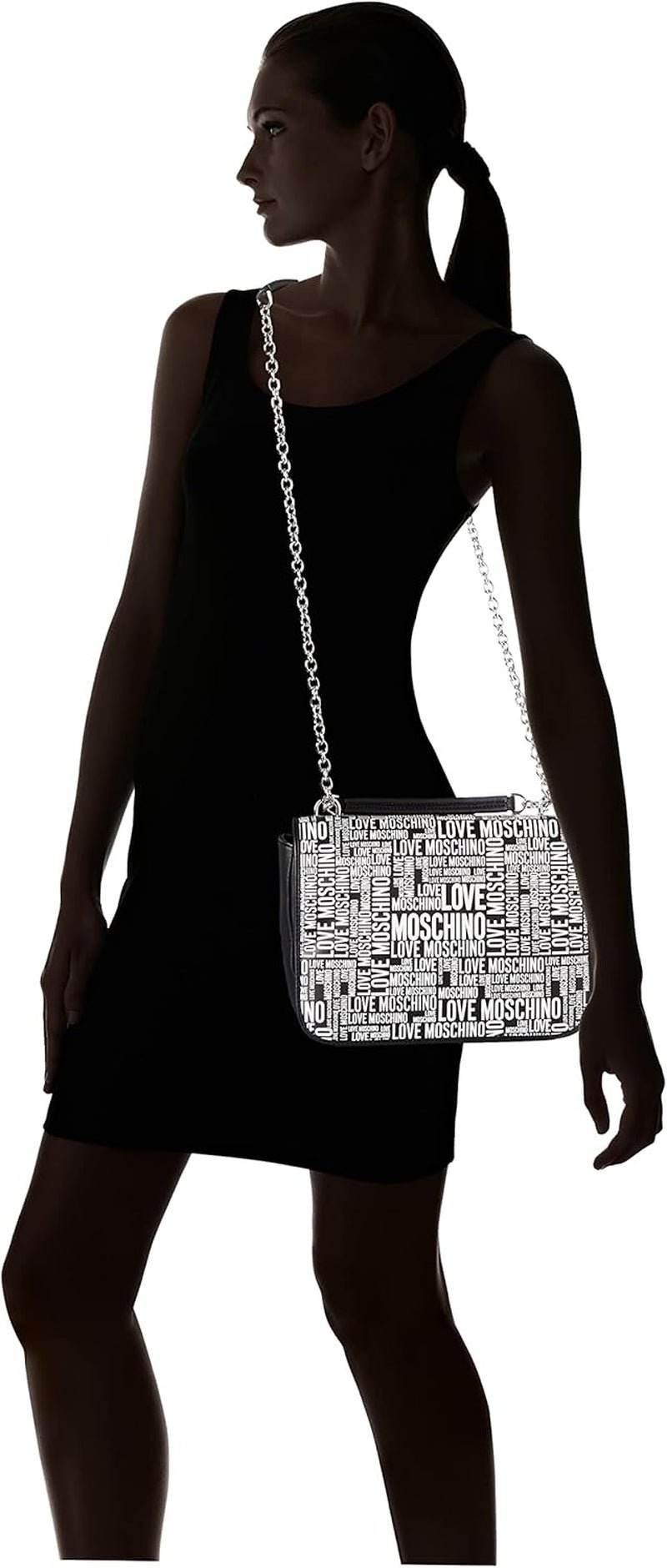 Love Moschino Damska torba na ramię Przed kolekcją Jesień-Zima 2021 Czarne Torby Damskie Naty Shop