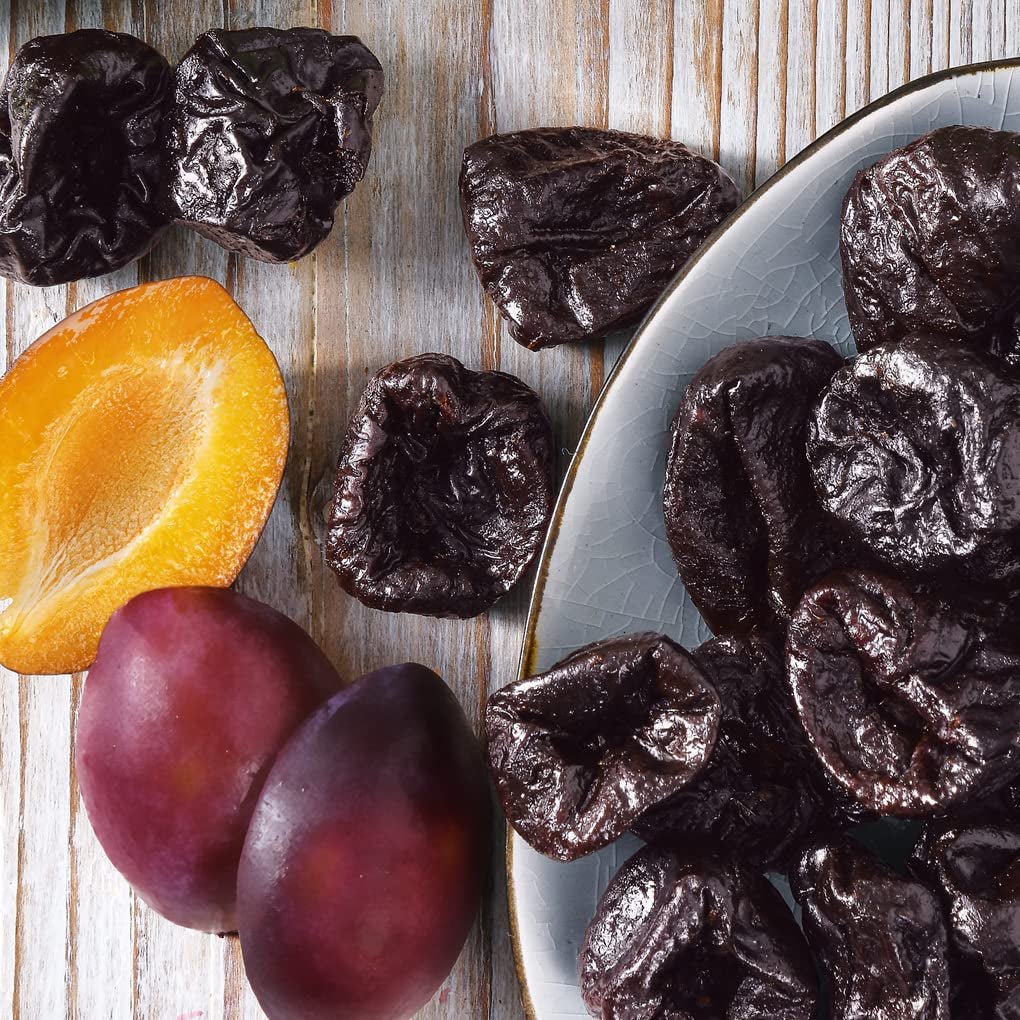 Śliwki z pestkami 200g - Aromatyczne, owocowe i naturalnie słodkie - Wegańskie, niesiarkowane, bez pestek i bez dodatku cukru - Nutri-Score A (1 x 200g) Produkty suszone Naty Shop