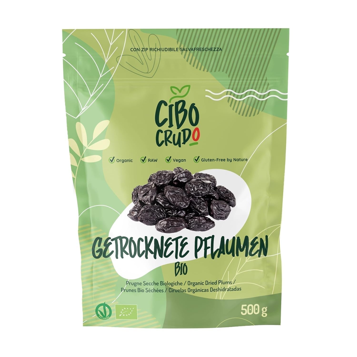Suszone śliwki organiczne bez pestek - 500g. Surowe śliwki niesiarkowane, bez dodatku cukru i dodatków. Ekologiczne śliwki jako aromatyczne suszone owoce. Śliwki bez pestek. Naty Shop produkty suszone 500 G (1 opakowanie)
