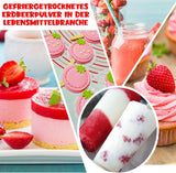 Truskawka w proszku 120g - 100% naturalne truskawki Liofilizowane, bez dodatków Łatwe mieszanie Pożywne, liofilizowane truskawki do lodów, ciast, koktajli, napojów, proszku smakowego Produkty suszone Naty Shop