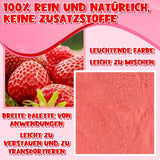 Truskawka w proszku 120g - 100% naturalne truskawki Liofilizowane, bez dodatków Łatwe mieszanie Pożywne, liofilizowane truskawki do lodów, ciast, koktajli, napojów, proszku smakowego Produkty suszone Naty Shop