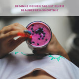 Organiczny proszek z dzikich jagód, liofilizowane całe jagody, 100% surowa jakość spożywcza, bogata w przeciwutleniacze i witaminę C, bez dodatku cukru, zbierane w Europie Północnej. Produkty suszone Naty Shop