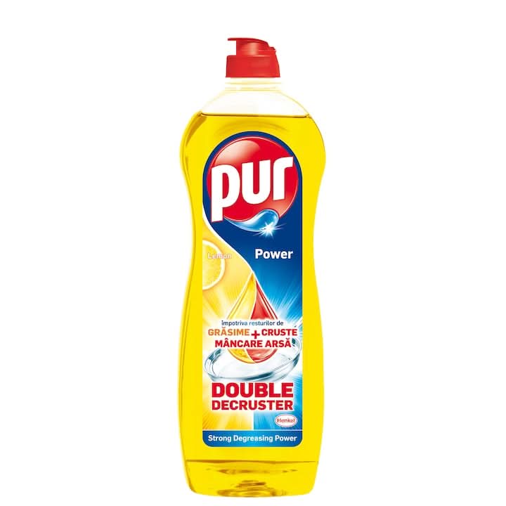 Płyn do mycia naczyń Pur Duo Power Lemon, 0,9 l Detergenti Naty Shop