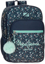 Pepe Jeans Alenka Plecak szkolny z wózkiem, niebieski, 30 x 40 x 12 cm, poliester, 14,4 l, niebieski, plecak szkolny z wózkiem Premium plecaki i tornistry Plecak Naty Shop Anpassbarer