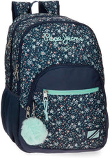 Pepe Jeans Alenka plecak szkolny z wózkiem, niebieski, 30 x 40 x 12 cm, poliester, 14,4 l, niebieski, plecak szkolny z wózkiem Plecaki i tornistry Premium Naty Shop Rucksack 45