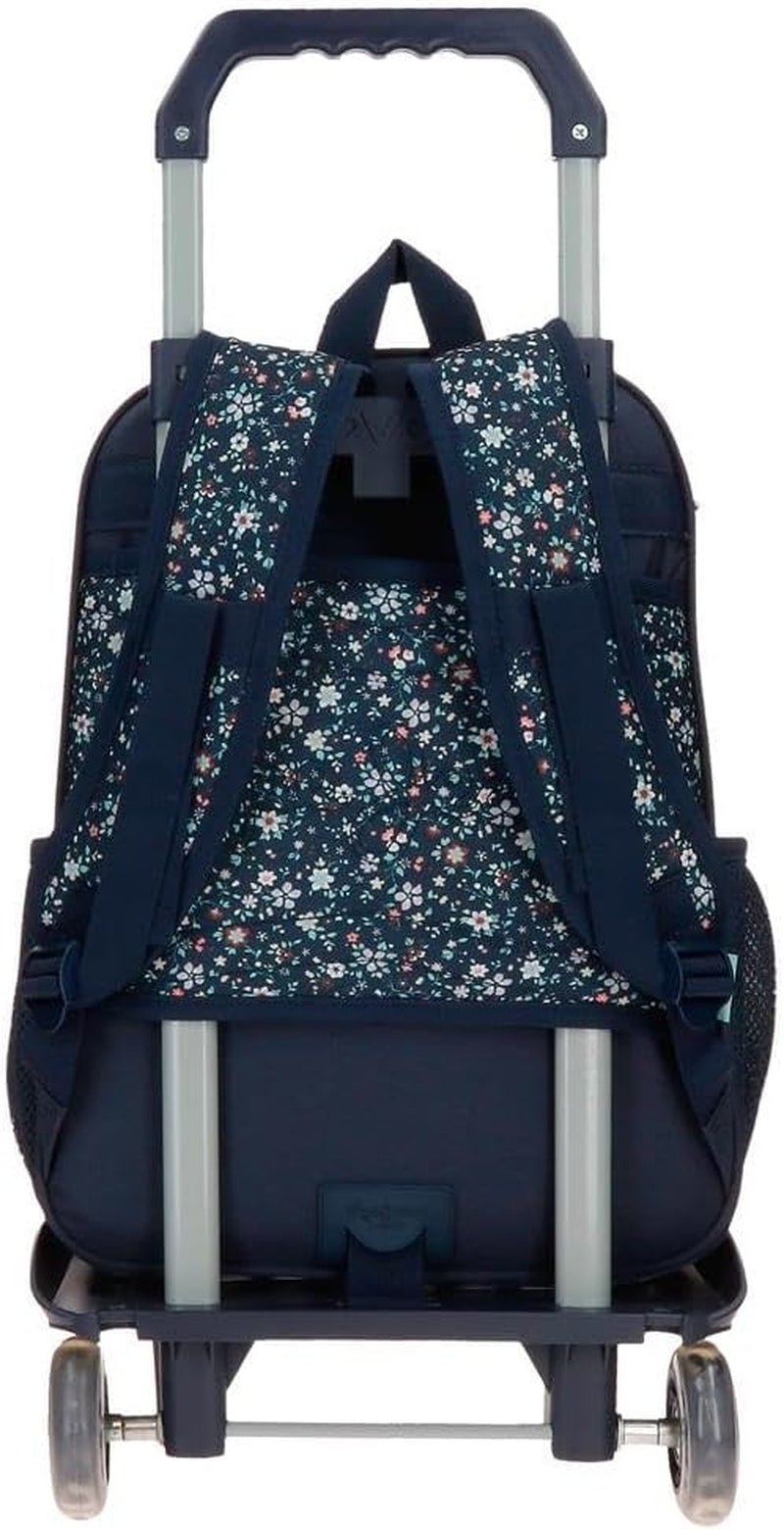 Pepe Jeans Alenka plecak szkolny z wózkiem, niebieski, 30 x 40 x 12 cm, poliester, 14,4 l, niebieski, plecak szkolny z wózkiem Plecaki i tornistry Premium Naty Shop