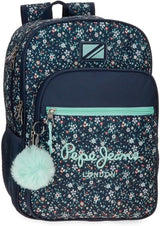Pepe Jeans Alenka plecak szkolny z wózkiem, niebieski, 30 x 40 x 12 cm, poliester, 14,4 l, niebieski, plecak szkolny z wózkiem Plecaki i tornistry Premium Naty Shop Schulrucksack
