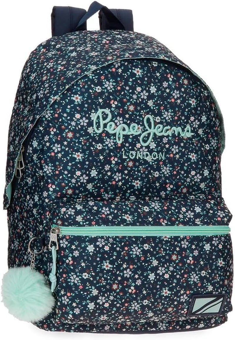 Pepe Jeans Alenka Plecak szkolny z wózkiem, niebieski, 30 x 40 x 12 cm, poliester, 14,4 l, niebieski, plecak szkolny z wózkiem Premium plecaki i tornistry Naty Shop Plecak Alenka
