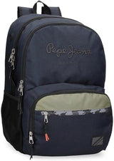 Pepe Jeans Cromwell Plecak szkolny, dwukomorowy, czarny, 33 x 46 x 15 cm, poliester, 22,77 l, czarny, jeden rozmiar, dwukomorowy plecak szkolny Premium Plecaki i tornistry Naty Shop Domyślny tytuł