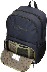 Pepe Jeans Cromwell Plecak szkolny, dwukomorowy, czarny, 33 x 46 x 15 cm, poliester, 22,77 l, czarny, jeden rozmiar, dwukomorowy plecak szkolny Premium Plecaki i tornistry Naty Shop