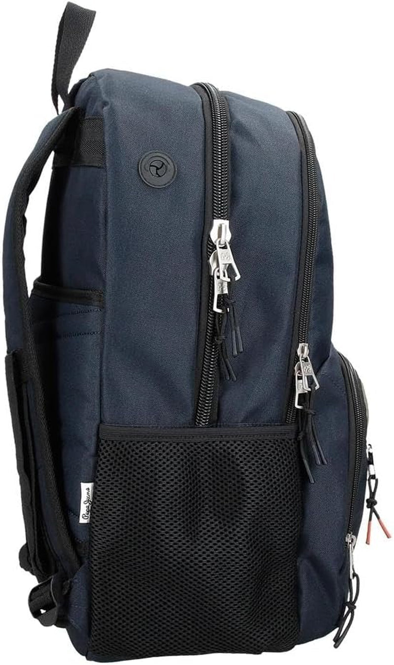 Pepe Jeans Cromwell Plecak szkolny, dwukomorowy, czarny, 33 x 46 x 15 cm, poliester, 22,77 l, czarny, jeden rozmiar, dwukomorowy plecak szkolny Premium Plecaki i tornistry Naty Shop