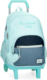 Pepe Jeans Dalma School Backpack Plecak dziecięcy wykonany z poliestru, szerokie i regulowane szelki, kieszeń z przodu. Od plecaków i toreb Joumma Bags Premium Naty Shop Rucksack 45 + Wagen