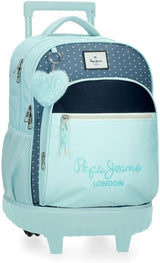 Pepe Jeans Dalma School Backpack Plecak dziecięcy wykonany z poliestru, szerokie i regulowane szelki, kieszeń z przodu. Od plecaków i toreb Joumma Bags Premium Naty Shop Rucksack Mit Rollen