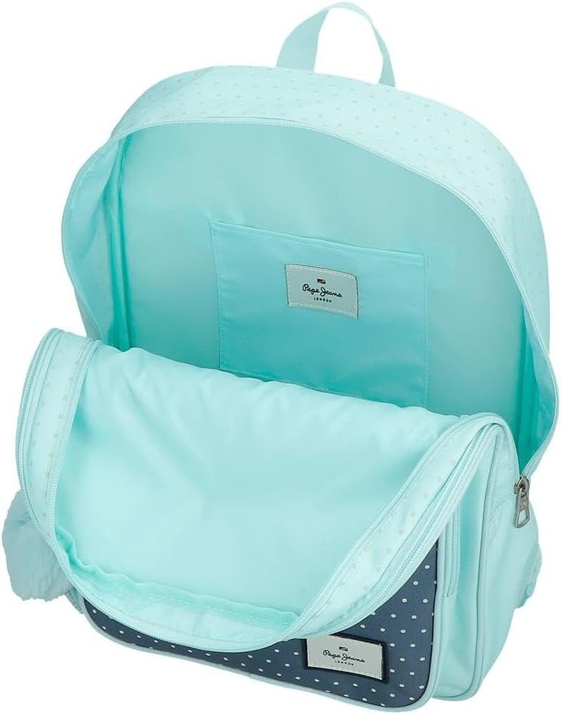 Pepe Jeans Dalma School Backpack Plecak dziecięcy wykonany z poliestru, szerokie i regulowane szelki, kieszeń z przodu. Od Joumma Bags Naty Shop premium plecaki i torby